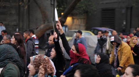 Marche féminine contre l'harcèlement sexuel en Egypte